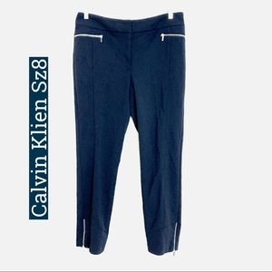 🆕Calvin Klein women straight pants ankle zip Sz8